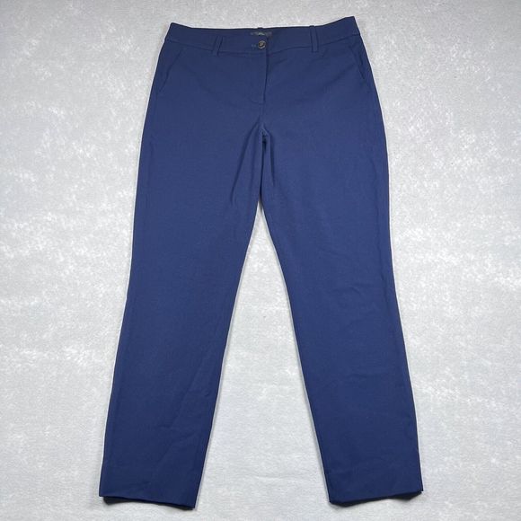 J. Crew Pants Size 10 Navy Blue Skinny Leg Pants Stretch Trouser Pockets - Picture 1 of 11